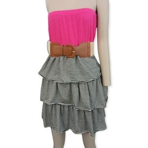 ULTRA FLIRT Y2K strapless bubble dress size medium with belt New with tags